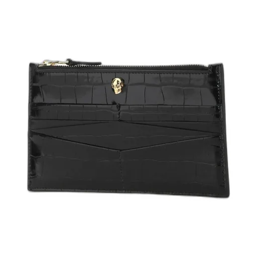 Skull Embossed Zipped Wallet