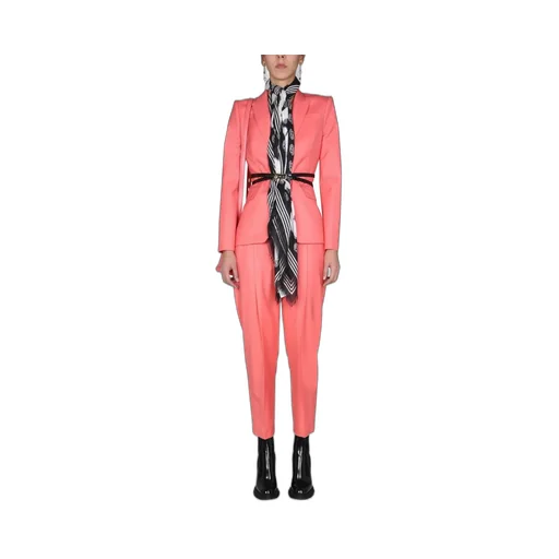 High-Waisted Tapered Trousers