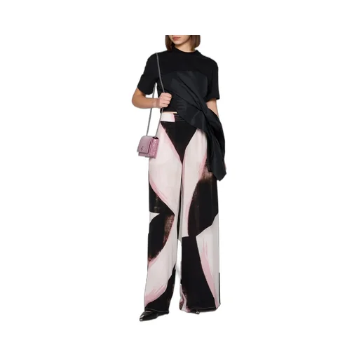 Color-Block Wide Leg Pants