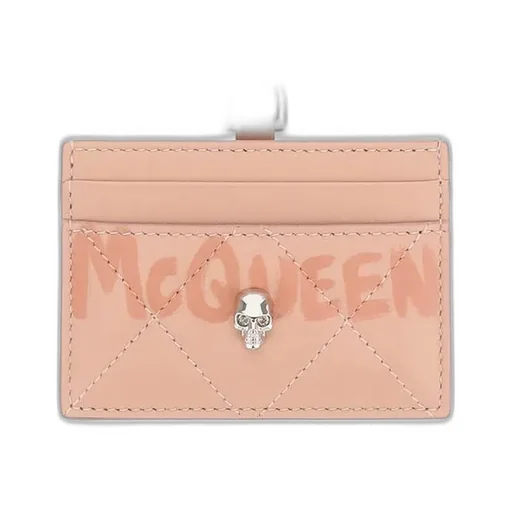 Logo Print Quilted Chained Wallet