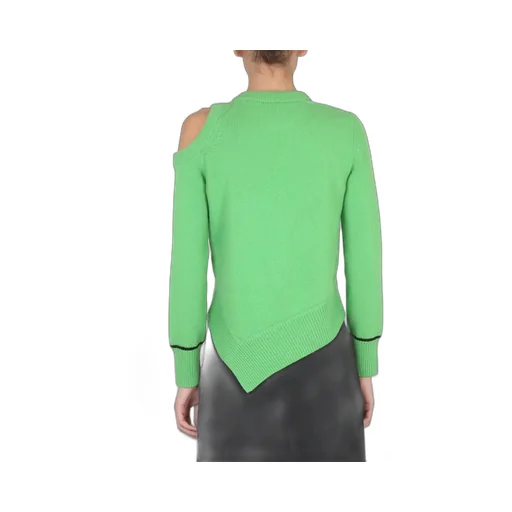 Asymmetric Hem Cut-Out Pullover