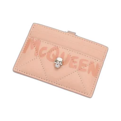 Logo Print Quilted Chained Wallet