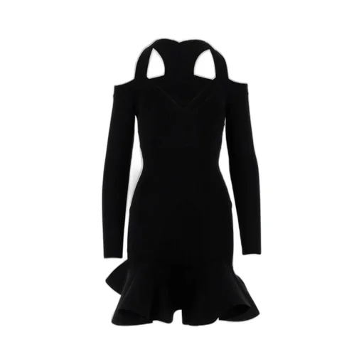 Ruffle Detailed Flared Mini Dress