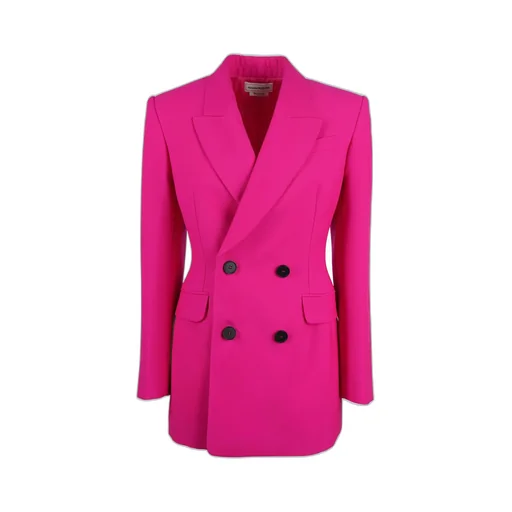 Double-Breasted Straight Hem Blazer