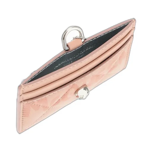Logo Print Quilted Chained Wallet