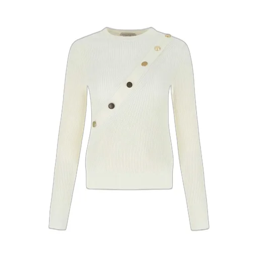 Button Detailed Crewneck Top