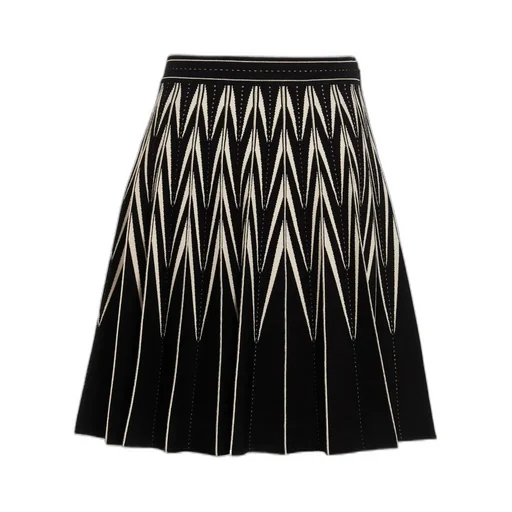 Elasticated Waistband Pleated Mini Skirt