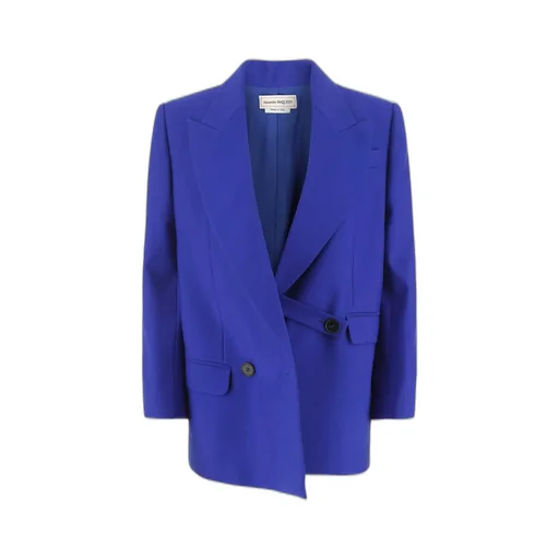 Asymmetric Double-Breasted Tailored Blazer