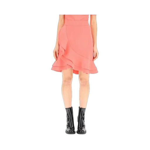Ruffled Asymmetric Mini Skirt
