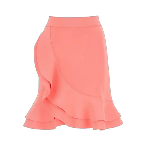 Ruffled Asymmetric Mini Skirt