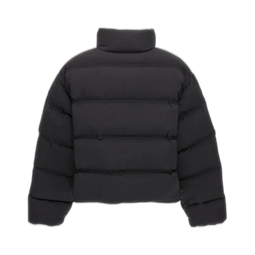 Logo Printed Zip-Up Puffer Jacket