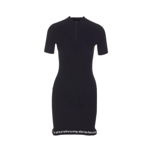 Ribbed Short-Sleeved Dress