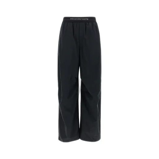 Logo Waistband Mid-Waisted Pants