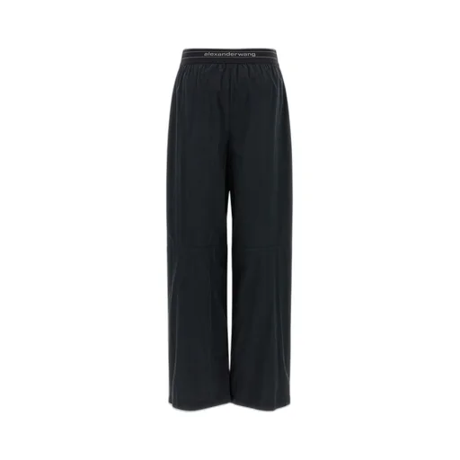 Logo Waistband Mid-Waisted Pants