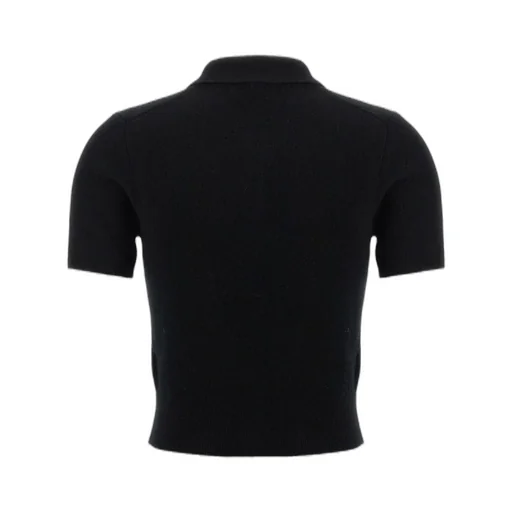Logo Patch Knitted Polo Cardigan
