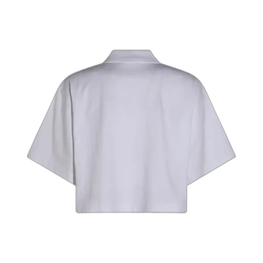 Short-Sleeved Cropped Polo Shirt