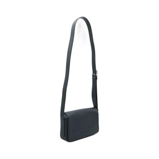 Logo Embossed Foldover Top Shoulder Bag