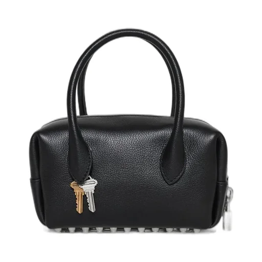 Logo Debossed Zip-Up Small Tote Bag