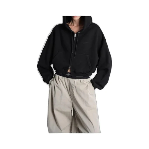 Zip-Up Drawstring Hoodie