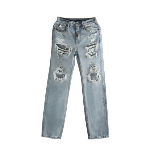 Distressed Ez Mid-Rise Jeans