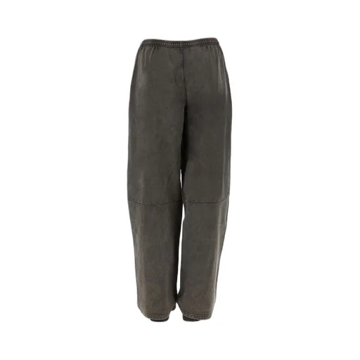 Elastic Waist Wide-Leg Trousers