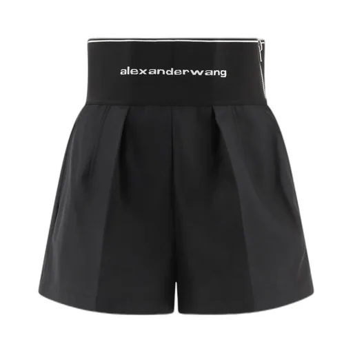 Logo Waistband High-Waist Shorts