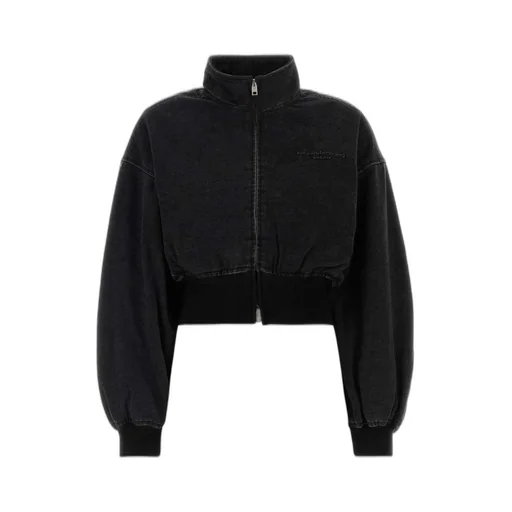 Denim Funnel Neck Jacket