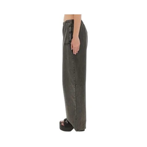Elastic Waist Wide-Leg Trousers