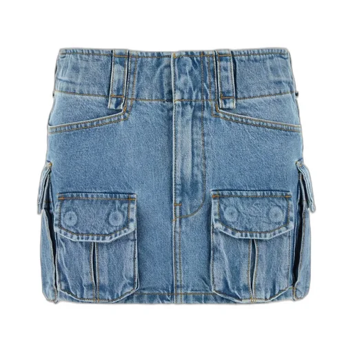 Mid-Rise Pocket Cargo Miniskirt