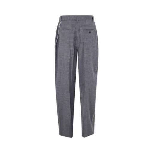 Chain-Detailed Pleated Trousers