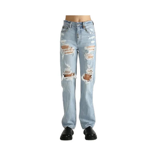 Distressed Ez Mid-Rise Jeans