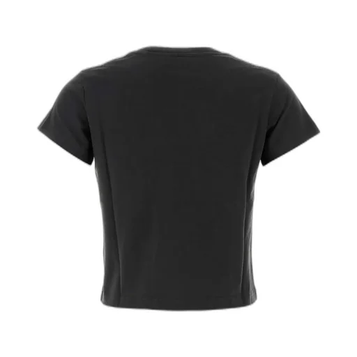 Logo Embroidered Cropped T-Shirt