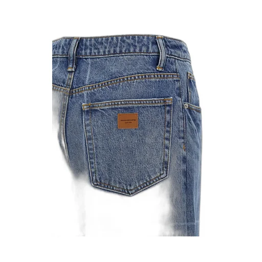 Logo Patch Faded Jeans