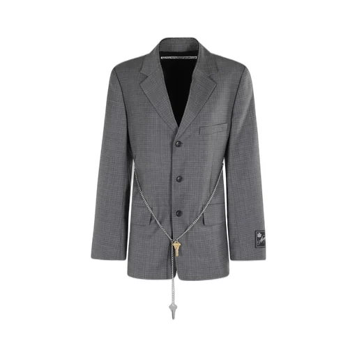 Raw-Edged Tailored Blazer