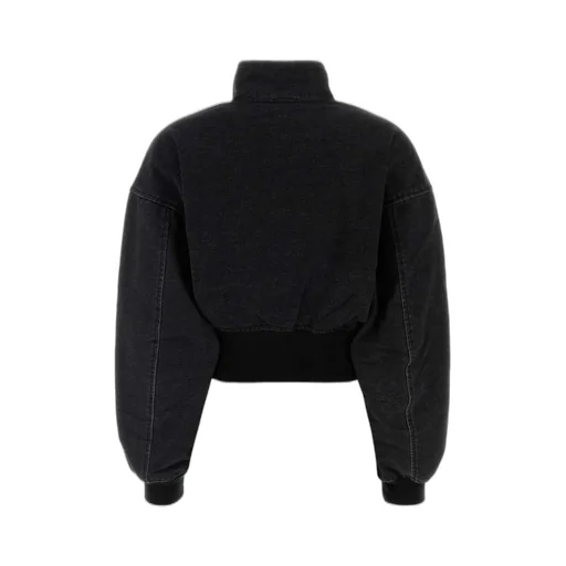 Denim Funnel Neck Jacket