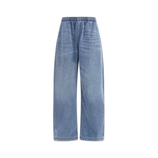 Oversized Elastic Waist Jeans