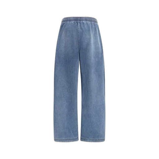 Oversized Elastic Waist Jeans