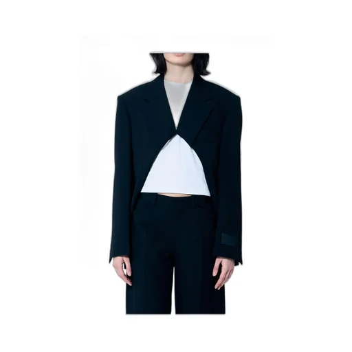 Exaggerated Split Front Boxy Blazer