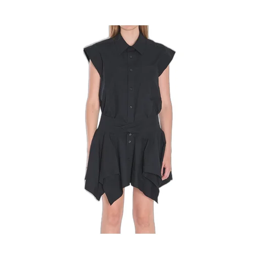 Short-Sleeved Mini Shirt Dress