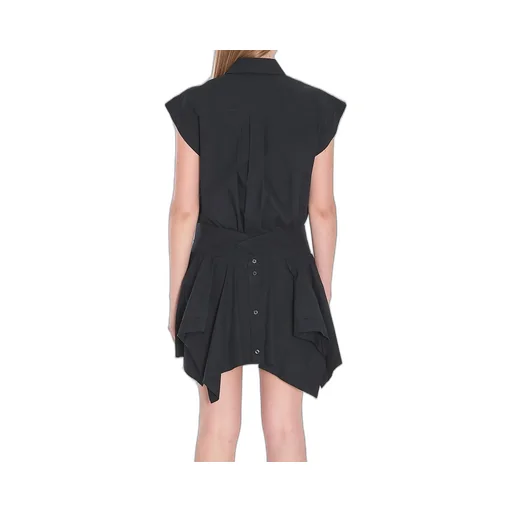 Short-Sleeved Mini Shirt Dress