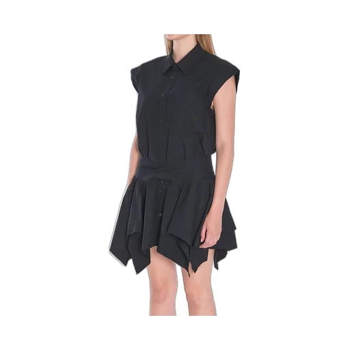 Short-Sleeved Mini Shirt Dress