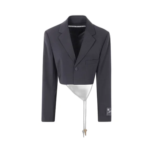 Cropped Long-Sleeve Blazer
