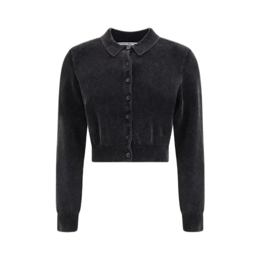 Cropped Polo Cardigan