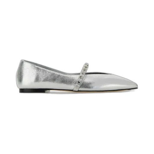 Pointed-Toe Embellished Ballerinas