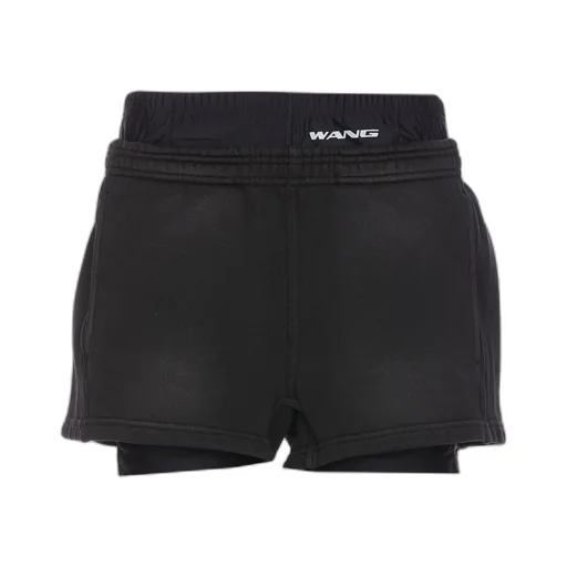 Layered Elasticated-Waist Shorts