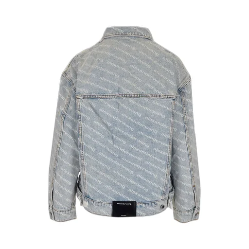 Allover Logo Printed Denim Jacket