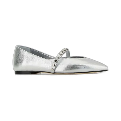 Pointed-Toe Embellished Ballerinas