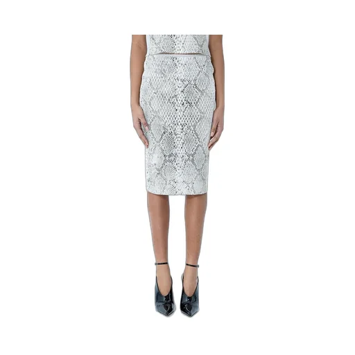 Printed Mid-Rise Midi Skirt
