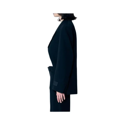 Exaggerated Split Front Boxy Blazer