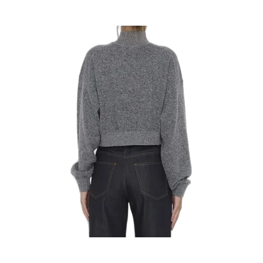 High-Neck Cropped Jumper